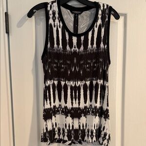 Liverpool Black and White Tie-Dye Tank Top